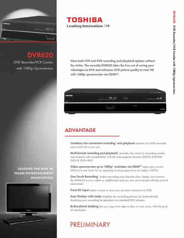 Toshiba DVD VCR Combo DVR620-page_pdf
